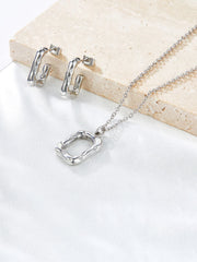 Kylie 3pcs Stainless Steel Earring Necklace Jewelry set