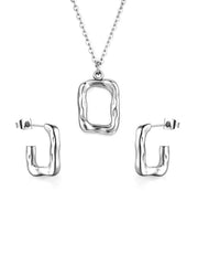 Kylie 3pcs Stainless Steel Earring Necklace Jewelry set