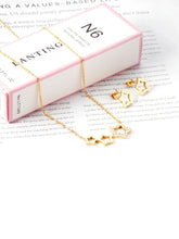 Stainless steel stud earring and necklace Jewelry Set