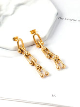 U Shape Ball Drop Earrings