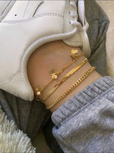 3Pcs Butterfly Decor Anklet