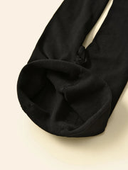 200D Minimalist Solid Plush Lined Faux Fleece Lined Tights - FD ⚡