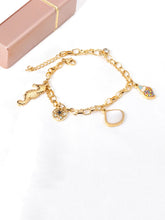 White Pendant Stainless Steel Bracelet Set