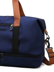 Large Capacity Waterproof Sports & Travel Duffle Bag - Dark Blue