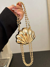 Mini Seashell Design Crossbody Bag - Gold
