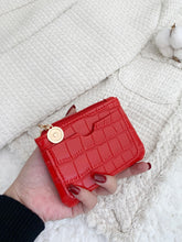 Crocodile Embossed Coin Purse - Red - www.thetreasurebox.me