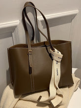 Knot Decor Large Capacity Tote Bag - Coffee Brown