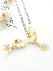 Star Drop hoop earrings - FD ⚡