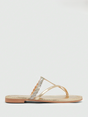 Rhinestone Decor Thong Sandals