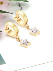 Star Drop hoop earrings - FD ⚡