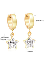 Star Drop hoop earrings - FD ⚡