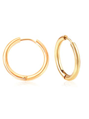 Stainless Steel Hooks Round Earrings - FD ⚡