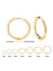 Stainless Steel Hooks Round Earrings - FD ⚡