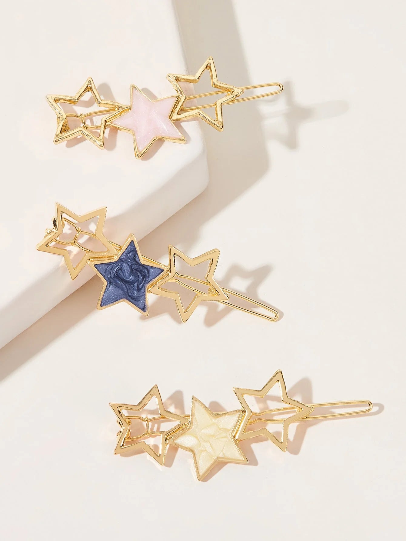 3pcs-star-decor-hair-clip - FD ⚡