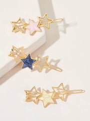 3pcs-star-decor-hair-clip - FD ⚡