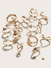 14pcs-heart-star-decor-rings  - FD ⚡