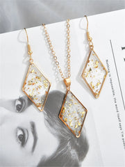 3pcs-clear-geometric-decor-jewelry-set  - FD ⚡