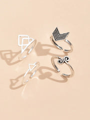 4pcs Geometric Design Toe Ring - FD ⚡