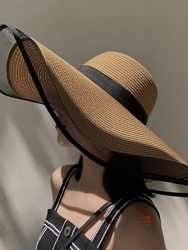 1pc Straw Hat With Wide Brim