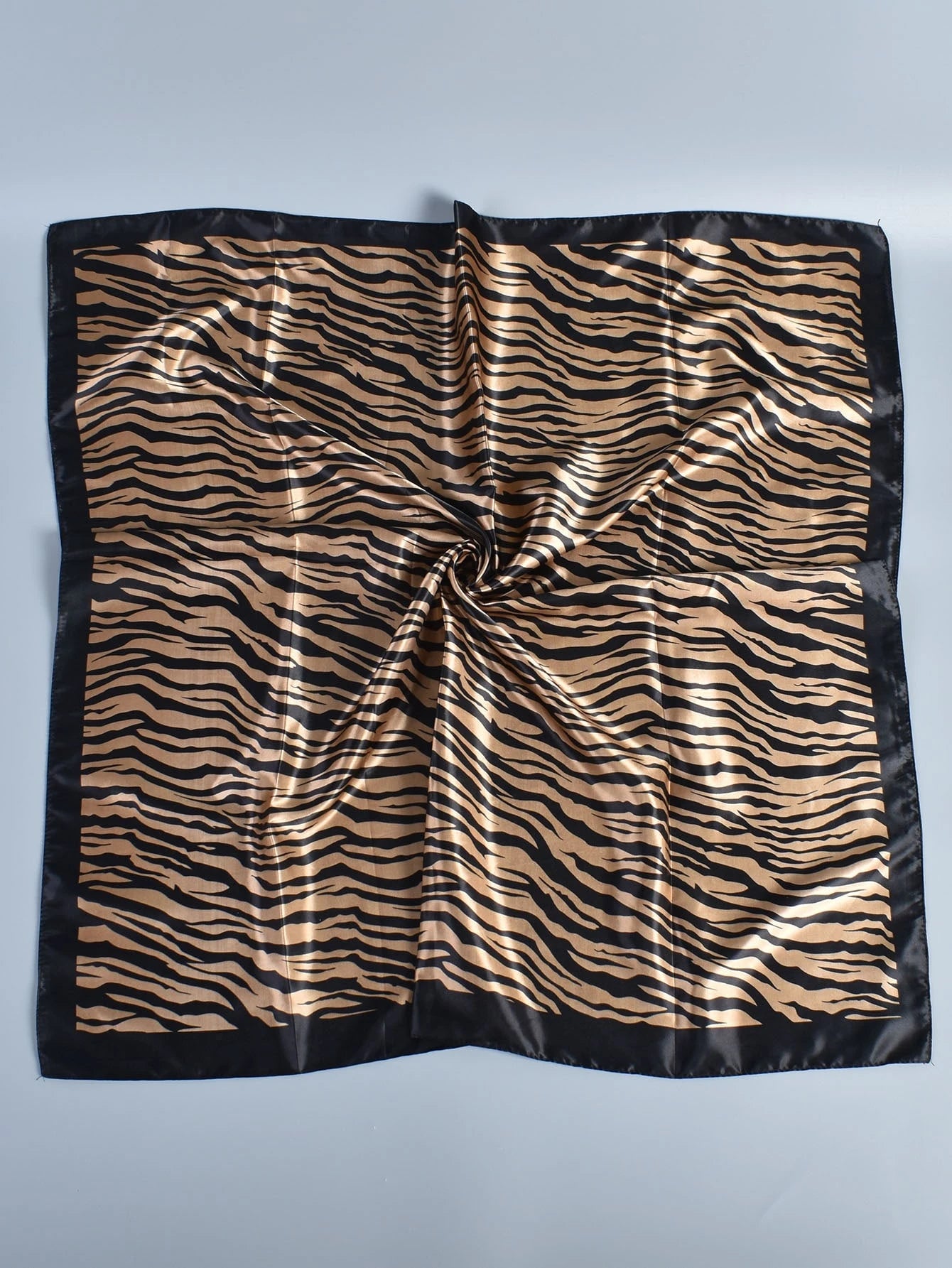 1pc Zebra Striped Bandana Classic Silky Square Scarf