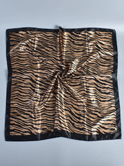 1pc Zebra Striped Bandana Classic Silky Square Scarf