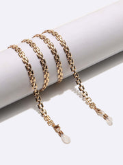 Geometric Pattern Copper Gold Tone Eyeglass Chain