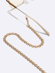 Geometric Pattern Copper Gold Tone Eyeglass Chain