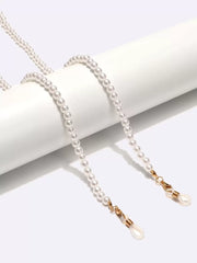 White Faux Pearl Eyeglasses Chain