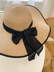 1pc Wide Brim Boho Hat - Khaki