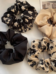 4pc Floral Print Scrunchie Set
