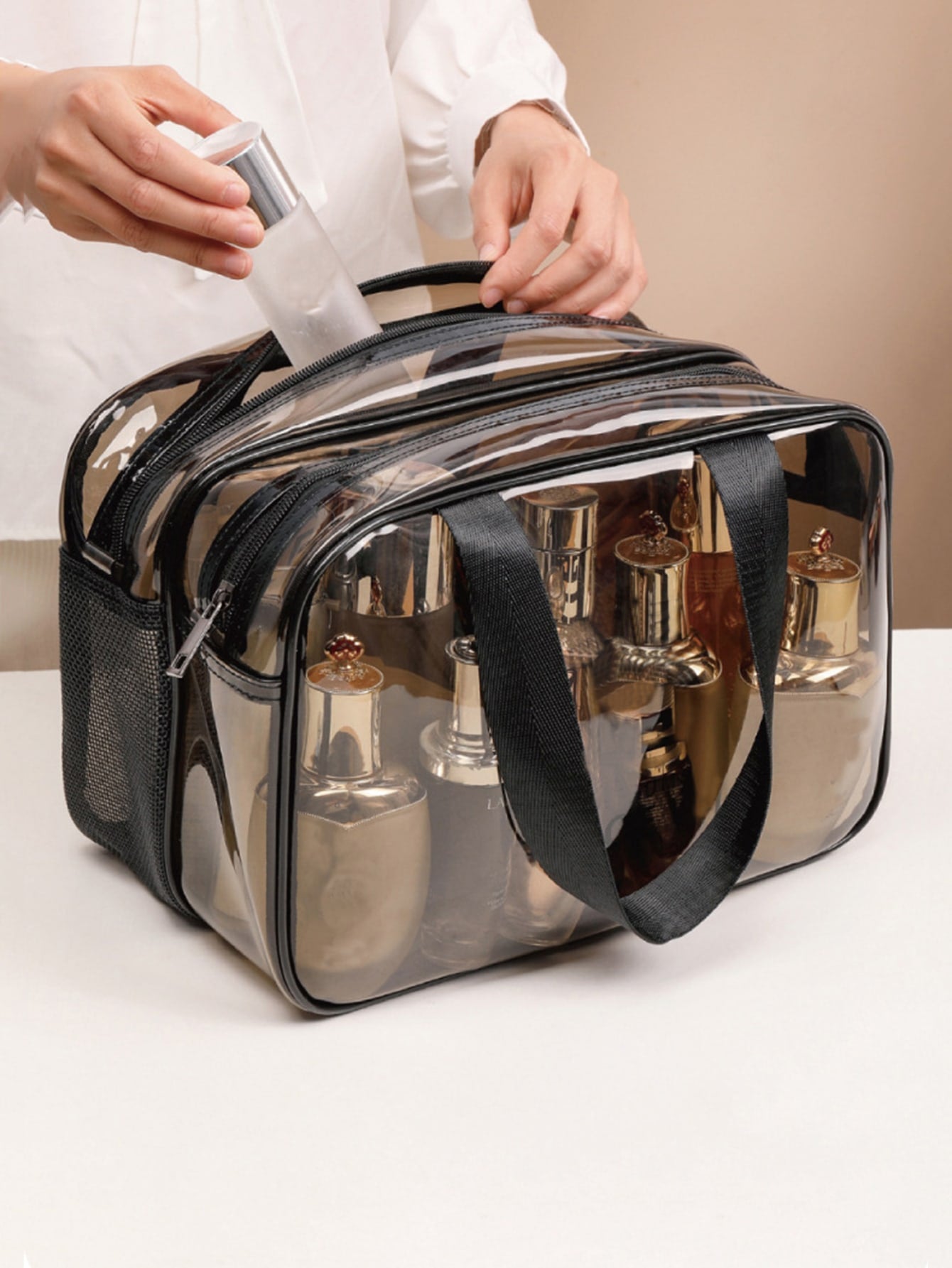 Large Capacity Clear Makeup Bag - ᗰ'₂₂ - Clear