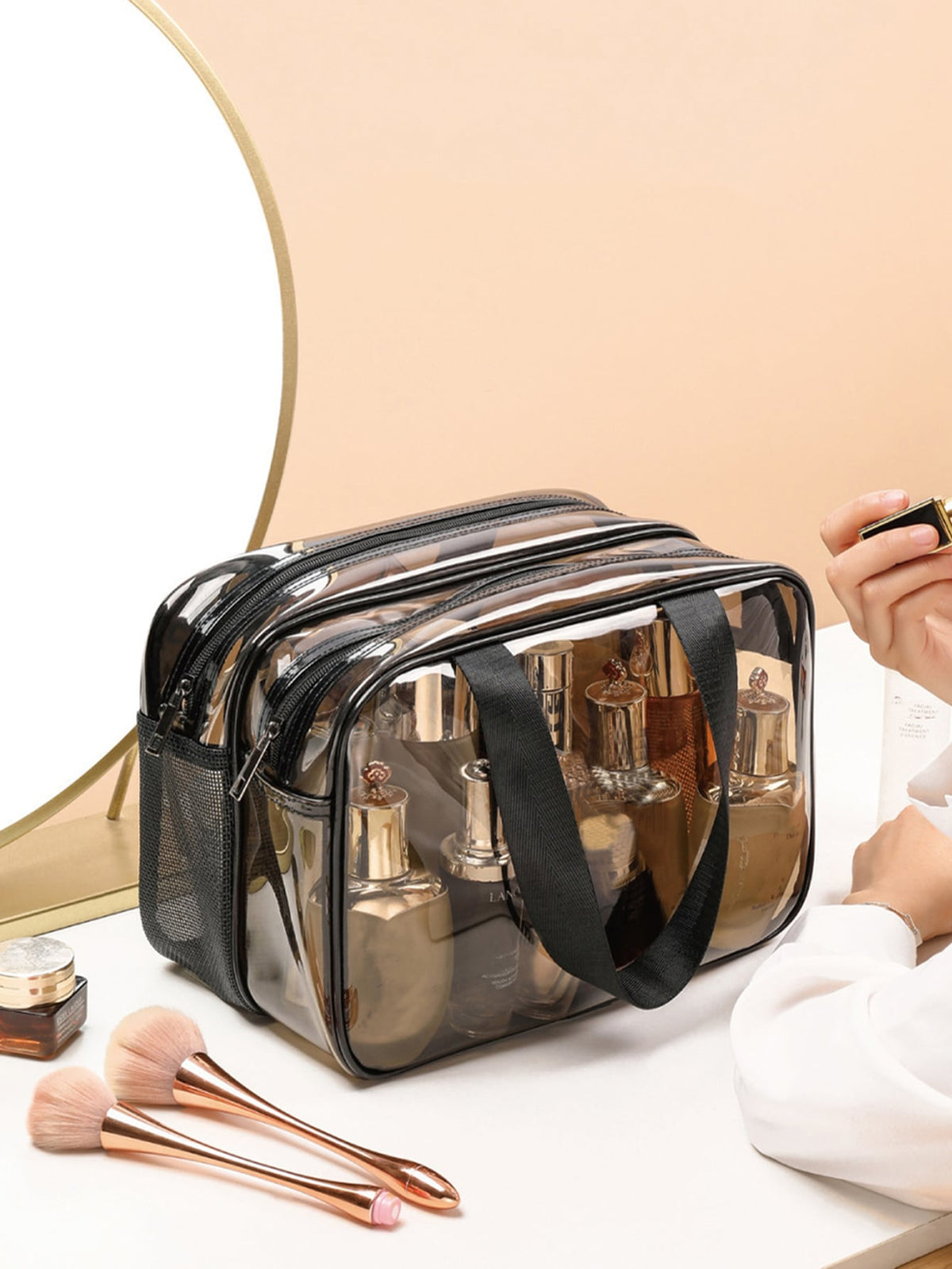 Large Capacity Clear Makeup Bag - ᗰ'₂₂ - Clear