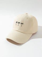 1pc Fashion Coconut Tree Print Baseball Cap - Beige