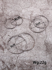 3pairs Minimalist Hoop Earrings