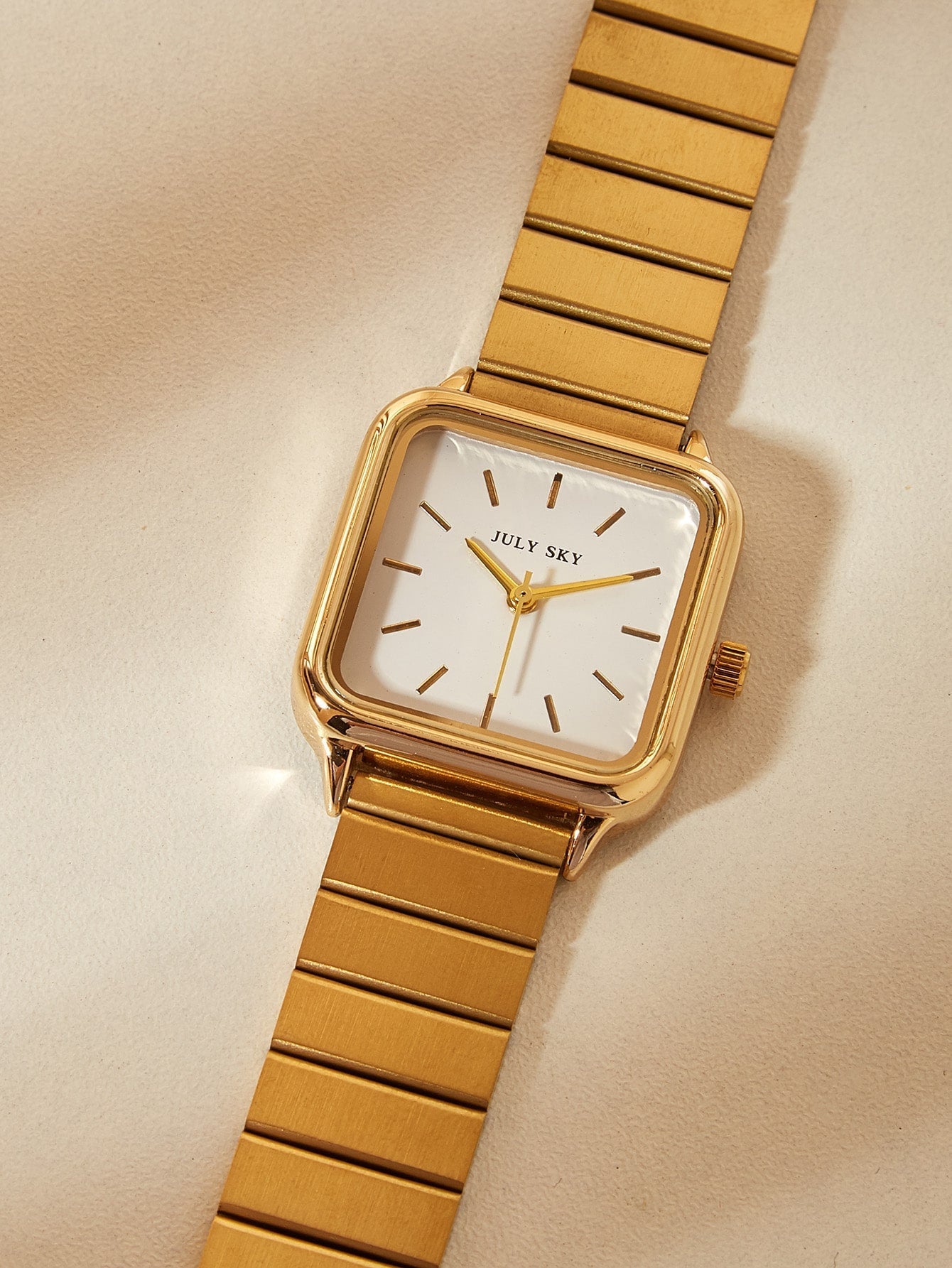 Square Pointer Quartz Watch - Gold