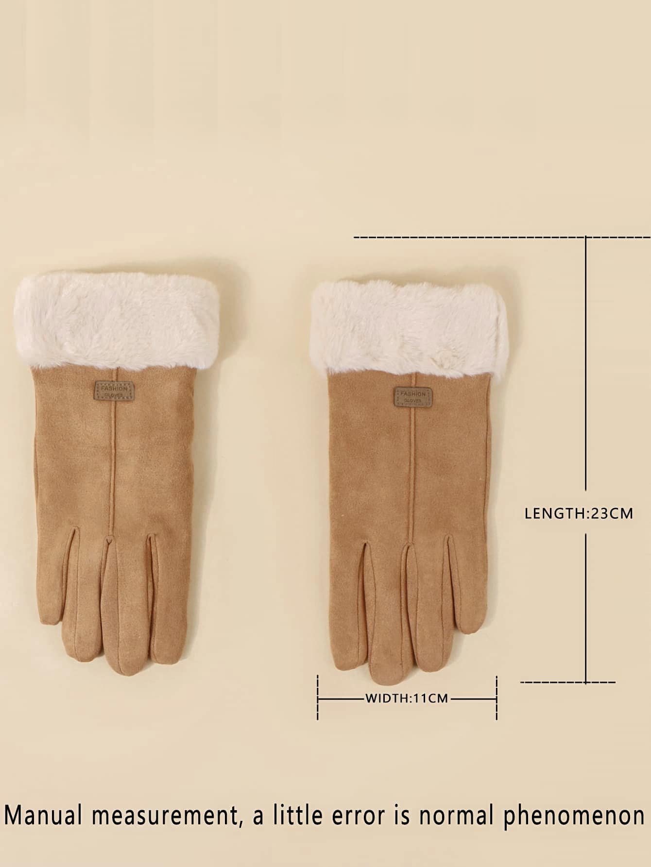 Plush Gloves - Khaki