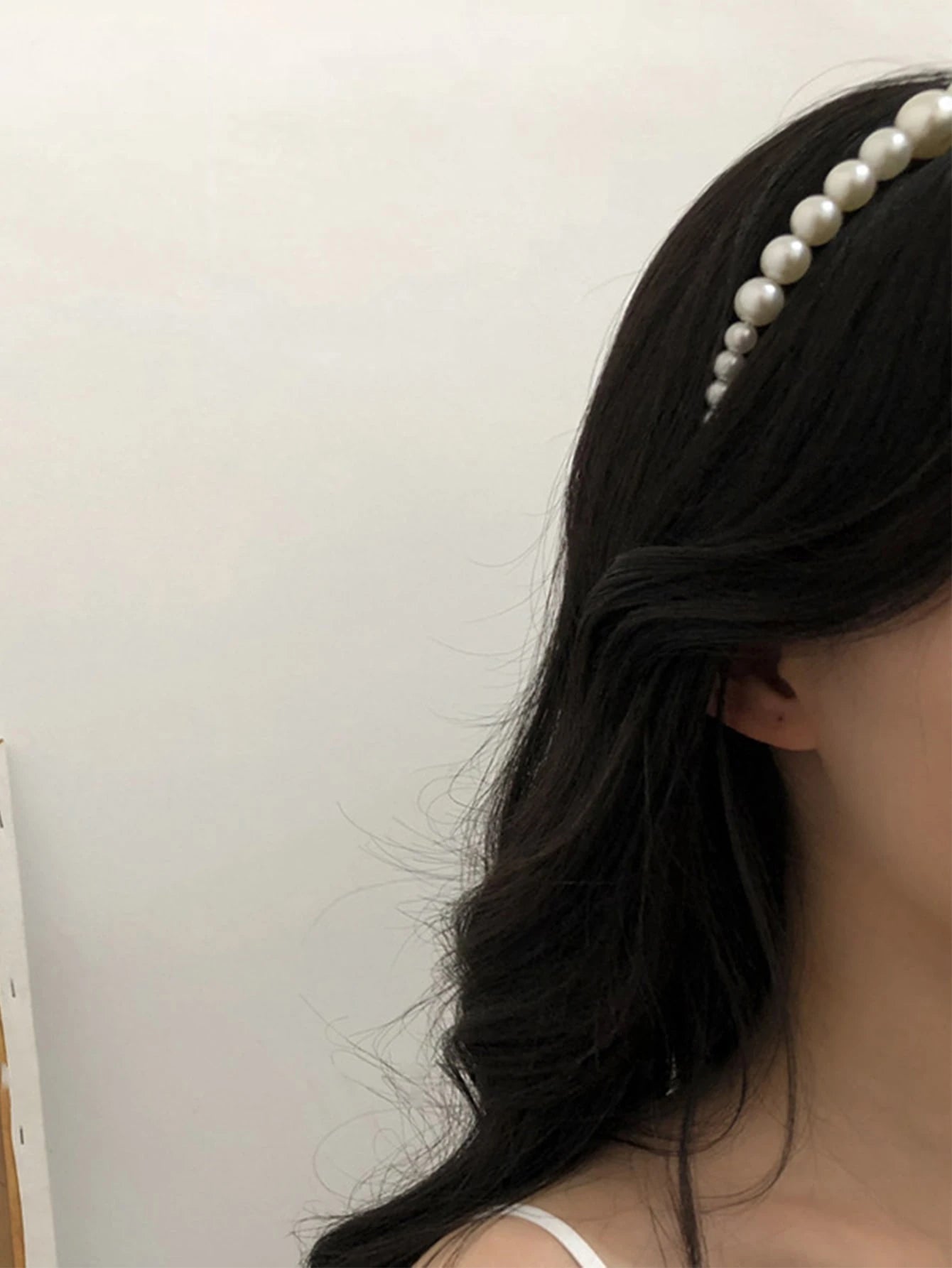 Elegant Faux Pearl Decor Headband Tiaras Hairband - www.thetreasurebox.me