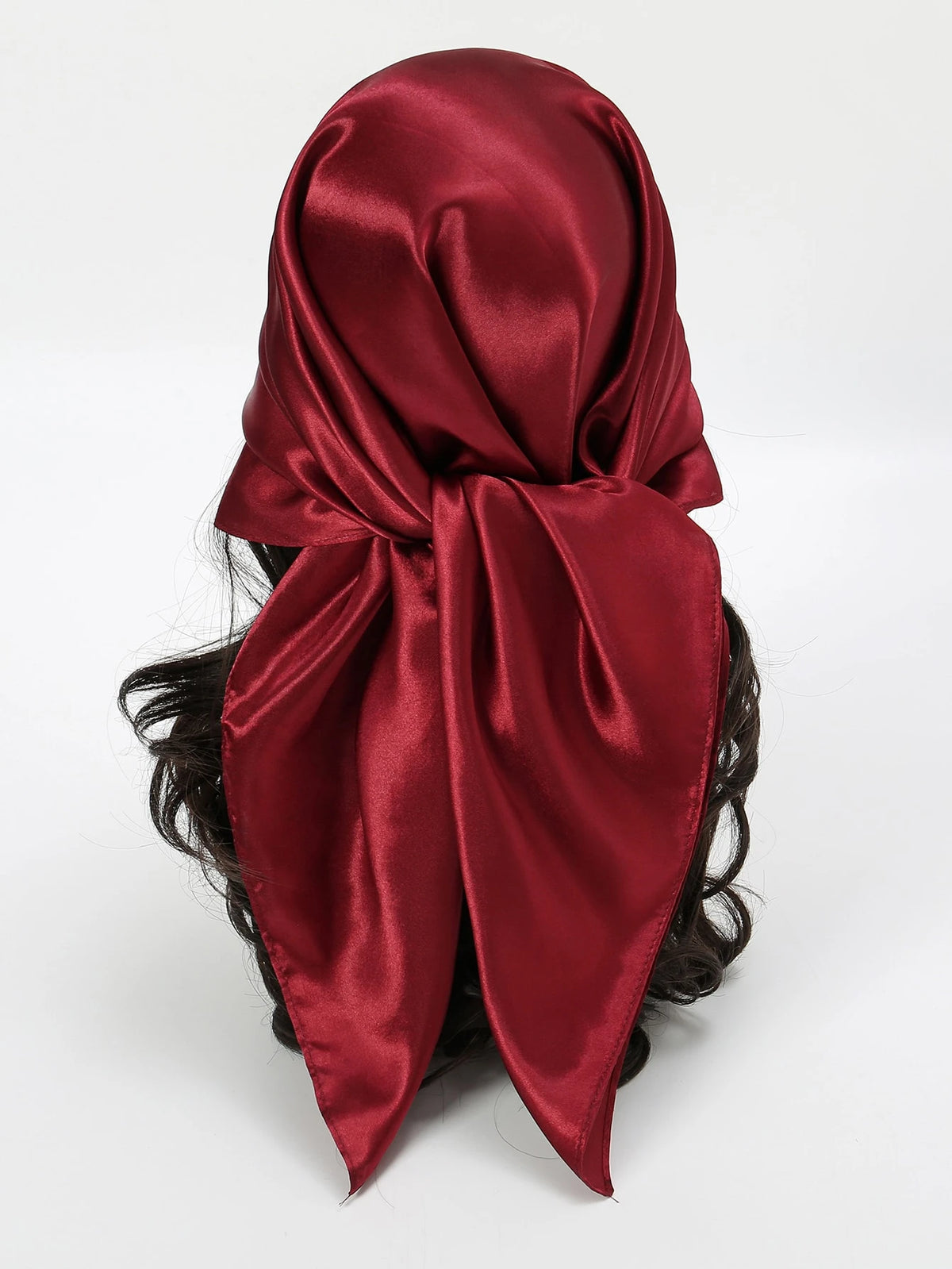 1pc Solid Color Versatile Elegant Square Scarf