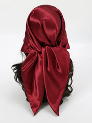 1pc Solid Color Versatile Elegant Square Scarf
