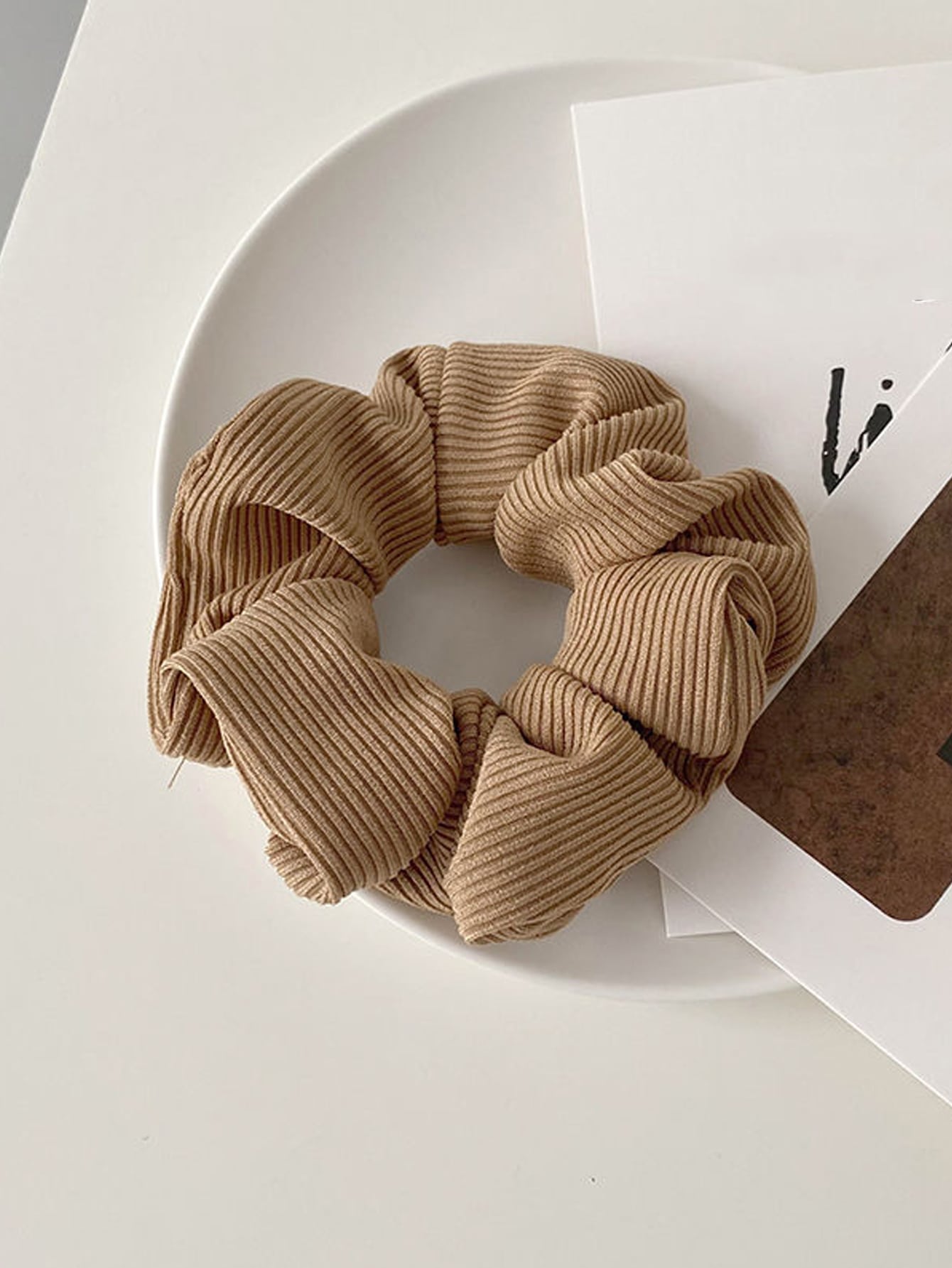 4Pcs Premium Knitted Ribbed Scrunchies