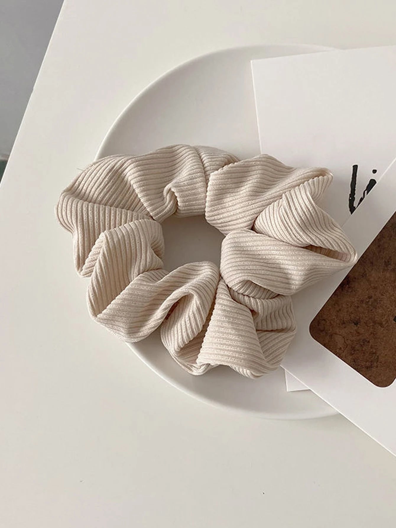 4Pcs Premium Knitted Ribbed Scrunchies