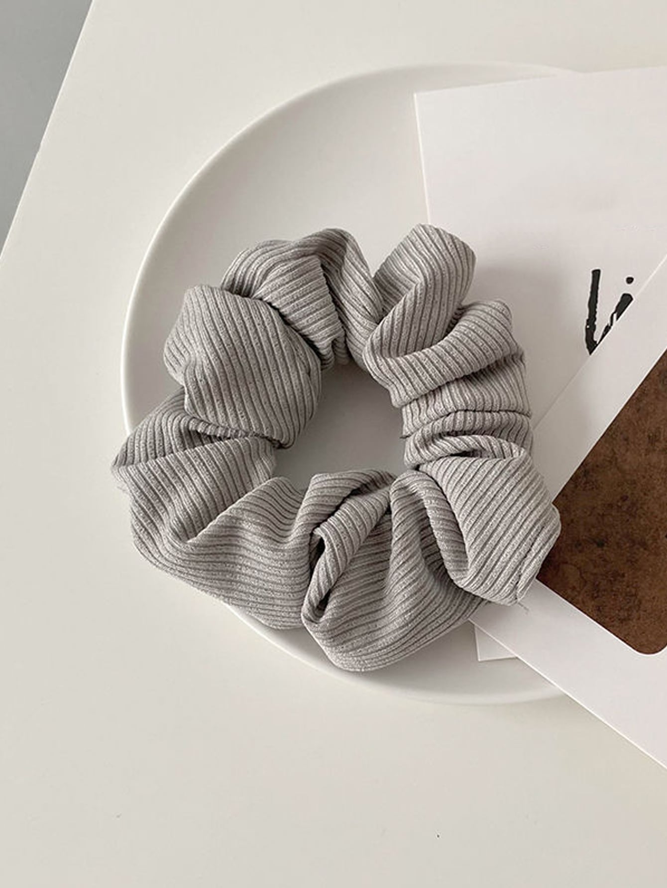4Pcs Premium Knitted Ribbed Scrunchies