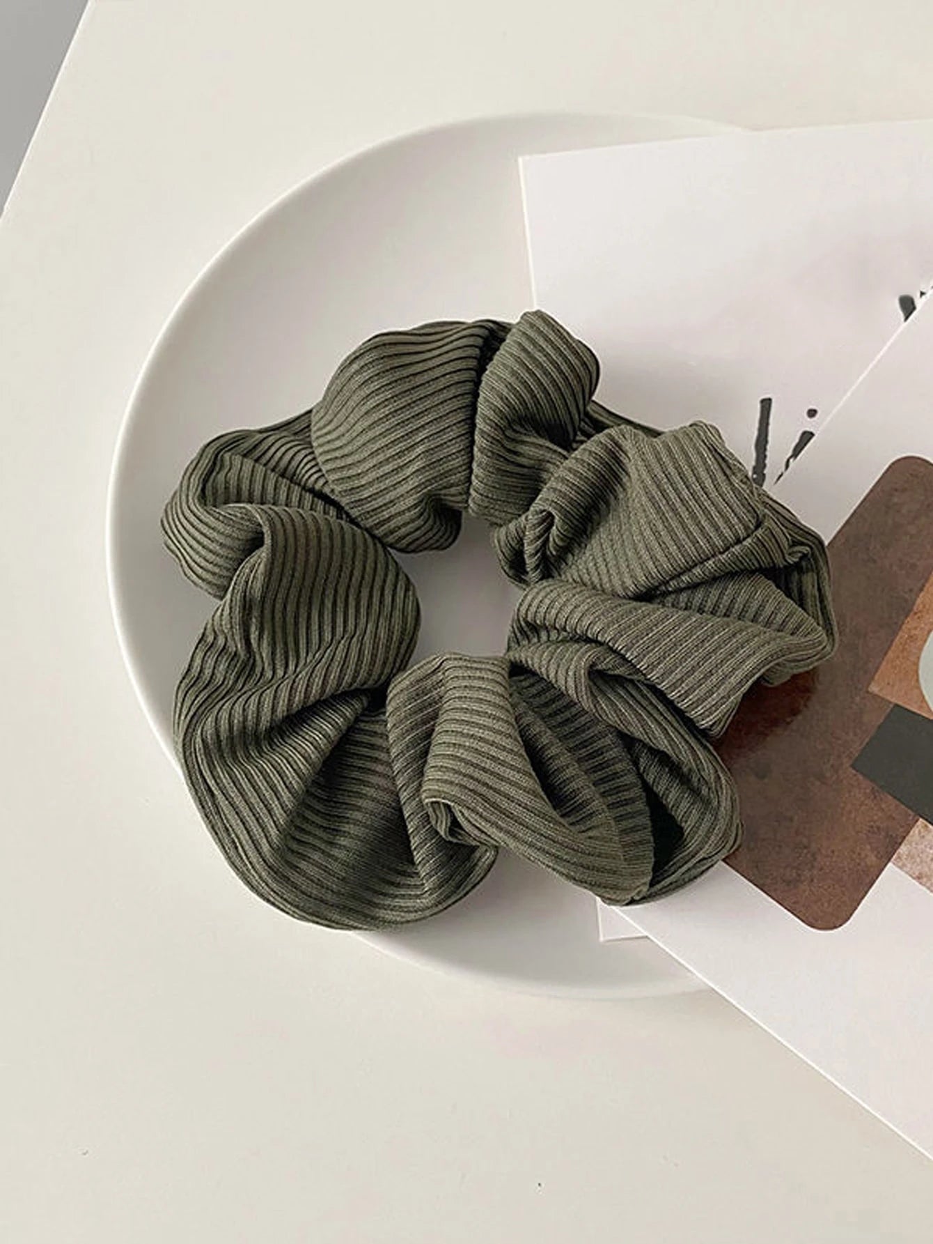 4Pcs Premium Knitted Ribbed Scrunchies