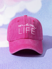 Embroidered 'Mom Life' Sun-Proof Breathable Baseball Cap