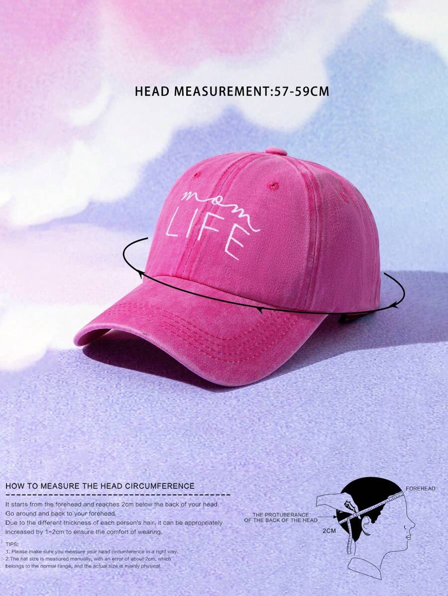 Embroidered 'Mom Life' Sun-Proof Breathable Baseball Cap