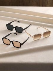 3pcs Boho Square Frame Fashion Glasses