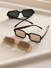 3pcs Boho Square Frame Fashion Glasses