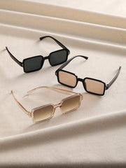 3pcs Boho Square Frame Fashion Glasses