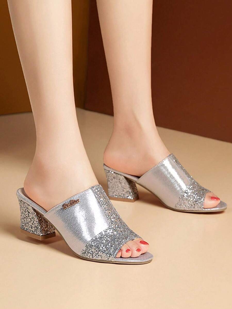 Decor Chunky Heeled Mule Sandals
