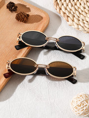 2pcs Classic Oval Plastic Glasses